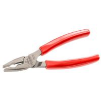 187a18g Facom Combination Pliers, 185 mm Overall, Flat Tip