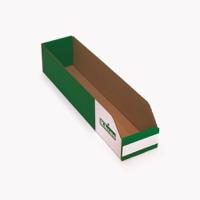 a4510 Kbins Cardboard Recycle Bin, 450mm x 100mm x 100mm, Green, White