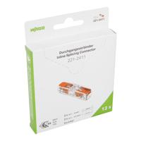 221-2411995-012 WAGO, 221 Wire Splice Splice Connector, Clear Insulation 4 mm²