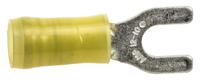 32589 TE Connectivity PIDG Insulated Crimp Spade Connector, 2.6mm² to 6.6mm², 12AWG to 10AWG, M5 Stud Size Nylon, Yellow