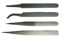 238-0741 RS PRO 120 mm, 130 mm, Low Carbon Austenitic Steel, Curved, Fine, Flat, Rounded, Tweezer Set