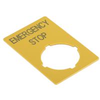 216472-m22-xzk-gb99 Eaton Label for Use with RMQ Titan Series, Emergency Stop