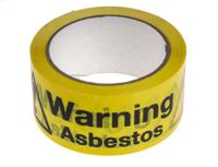 261-0930 RS PRO Black/Yellow Vinyl Safety Labels, Warning Asbestos-Text 33 m x 50mm