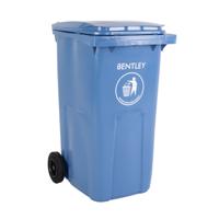 790-6873 RS PRO 120L Blue Flip Polypropylene Waste Bin