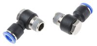 916-0864 RS PRO Elbow Threaded Adaptor, R 1/4 Male to Push In 8 mm, Threaded-to-Tube Connection Style