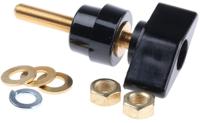 pol-102-sw Schutzinger 4mm Black Terminal Post, 1kV, 100A, M8 x 0.75 Thread