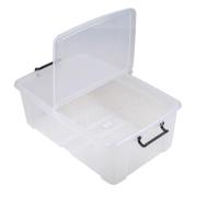 825-2338 RS PRO 50L Transparent Polymer Large Storage Box, 230mm x 450mm x 700mm