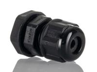 1427ncgm12b Hammond 1427NCG Series Black Nylon Cable Gland, M12 Thread, 3mm min., 7mm max., IP68