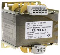 504-173 RS PRO 200VA 1 Output Chassis Mounting Transformer, 12V ac, IEC 61558-2-6