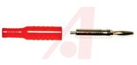 bu-p5170-2 Mueller Electric Red Male Banana Plug, 4 mm Connector, Crimp, Solder Termination, 15A, 5000V dc, Nickel Plating