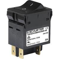 3-128-212 Schurter TA36 Rocker Circuit Breaker - TA36  Single Pole 32 V dc, 277 V ac Voltage Rating, 16A Current Rating