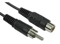 286-2799 RS PRO Male RCA to Female RCA RCA Cable, Black, 10m