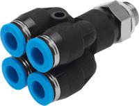 qsq-g18-6 Festo QSQ Series Double Y Threaded-to Tube Adaptor, Push In 6 mm to Push In 6 mm, Threaded-to-Tube Connection Style,
