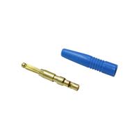 1-10100-150017 Nelco Blue Plug Banana Plug, 2mm Connector, 20A, Gold Plating