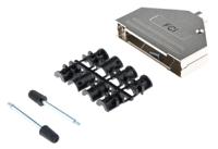 8655mh3701bklf Amphenol Communications Solutions 8655MH Series Die Cast Zinc D Sub Backshell, 37 Way, Strain Relief