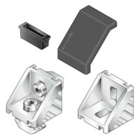 3842523528 Bosch Rexroth M6 Angle Bracket, Connecting Component, Strut Profile 30 mm, Groove Size 8mm