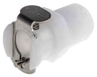 pmcd1004bspt Colder Products Hose Connector, Straight Threaded Coupling, BSPT 1/4in, 8.3 bar