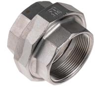 499-3704 RS PRO Stainless Steel Pipe Fitting, Straight Decagon Union, Female G 2in x Female G 2in