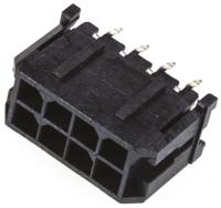 43045-0814 Molex Micro-Fit 3.0 Series Straight Through Hole PCB Header, 8 Contact(s), 3 mm Pitch, 2 Row, Shrouded