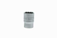 m120519-c Teng Tools 1/2 in Drive 19mm Standard Socket, 12 point, 38 mm Overall Length