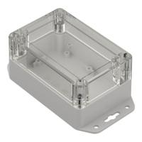 206-9098 RS PRO Light Grey Polycarbonate Enclosure, IP65, Transparent Lid, 121.4 x 81.6 x 60.2mm