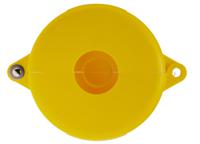 gate-valve-lockouts-gvlo-25-5-yellow Brady Yellow 1-Lock Polypropylene Gate Valve Lockout, 9.53mm Shackle, 127mm Attachment