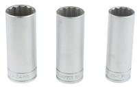 m1207 Teng Tools 8-Piece Metric 1/2 in Deep Socket Set , 12 point