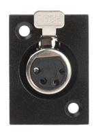 457-954 RS PRO Panel Mount XLR Connector, Female, 4 Way, Silver Plating