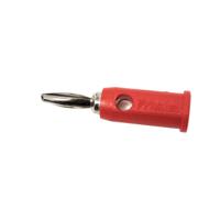 bu-p1809-2 Mueller Electric Red Plug Banana Connectors, 4 mm Connector, Plug In Termination, 5A, Gold Over Nickel Plating