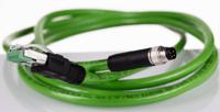 1407353 Phoenix ContactNBC-M, 2m Cat5, Green M8 to Male RJ45 Male Shielded, Terminated PVC Sheath