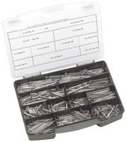 484-051 1025 piece Plain Stainless Steel Metric Cotter Pin Kit, 4mm, 50mm