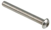 304-4716 RS PRO Stainless Steel Hex Socket Button Screw, ISO 7380, M6 x 50mm
