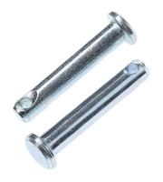 838-934 RS PRO 25.4mm Bright Zinc Plated Steel Clevis Pin, 4.76mm Diameter