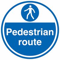 181-2264 RS PRO Vinyl Mandatory Pedestrians Sign With English Text