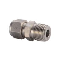 8msc6n-316 Parker Stainless Steel Pipe Fitting, Straight Circular Connector, Male NPT 3/8in x Female