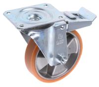 26058-fr LAG Braked Swivel Castor Wheel, 200kg Capacity, 125mm Wheel