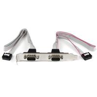 plate9m2p16 StarTech.com Female 10 Pin IDC x 2 to Male 9 Pin D-sub Serial Cable, 400mm