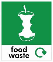 286-115 RS PRO Vinyl Adhesive Green, White Safe Conditions Sign, Food Waste, English