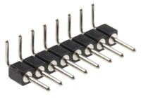 800-80-008-20-001101 Preci-Dip 800 Series Right Angle Through Hole Pin Header, 8 Contact(s), 2.54 mm Pitch, 1 Row, Unshrouded