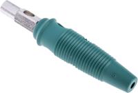 930726104 Hirschmann Test & Measurement Green Male Banana Plug, 4 mm Connector, Screw Termination, 16A, 60V dc, Nickel Plating
