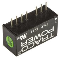 tmr-1211 TRACOPOWER TMR 2 DC-DC Converter, 5V dc/ 400mA Output, 9 → 18 V dc Input, 2W, Through Hole, +85°C Max Temp -40°C