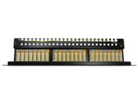143-836 RS PRO Cat6 24 Port RJ Patch Panel STP 1U Black