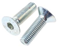 822-9290 RS PRO Bright Zinc Plated Steel Hex Socket Countersunk Screw, DIN 7991, M12 x 40mm