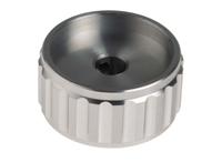498-851 RS PRO 30mm Silver Potentiometer Knob for 6.4mm Shaft Splined
