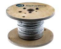 2174-sv005 Alpha Wire Expandable Braided Copper Silver Cable Sleeve, 12.8mm Diameter, 30m Length, FIT Wire Management Series