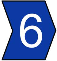 901-10273 HellermannTyton Helagrip Slide On Cable Markers, White on Blue, Pre-printed "6", 1 → 3mm Cable,