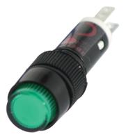 ap8m122-g Idec Green Panel Mount Indicator, 24V ac/dc, 8.1mm Mounting Hole Size, Solder Tab Termination