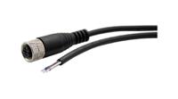 rnd-205-01205 RND Female 4 way Angled Socket M12 to Free End Cable Connector Cable, 2 m