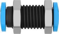 qsms-3 Festo QSMS Series Bulkhead Tube-to-Tube Adaptor, Push In 3 mm to Push In 3 mm, Tube-to-Tube Connection Style, 153375
