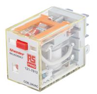 121-7812 RS PRO Plug In Power Relay, 24V ac Coil, 10A Switching Current, DPDT